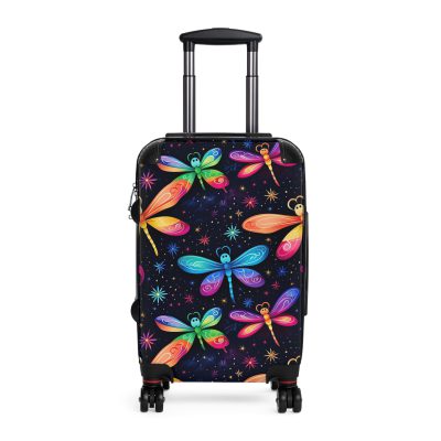 Dragonfly Suitcase - A stylish and practical travel essential adorned with intricate dragonfly motifs for a touch of wanderlust.