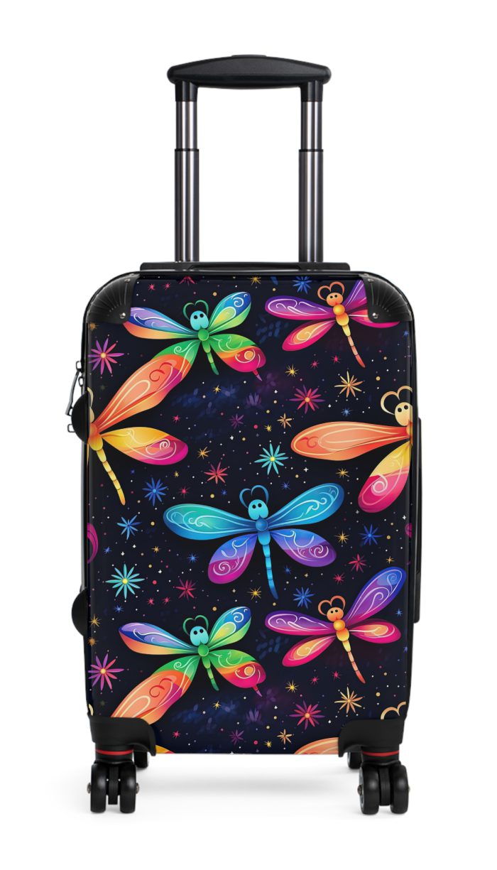 Dragonfly Suitcase - A stylish and practical travel essential adorned with intricate dragonfly motifs for a touch of wanderlust.