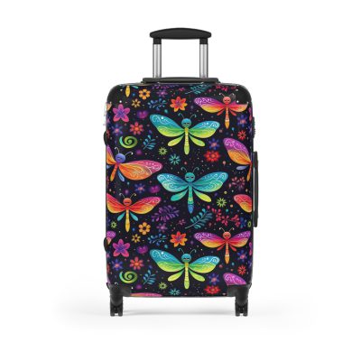 Dragonfly Suitcase - A stylish and practical travel essential adorned with intricate dragonfly motifs for a touch of wanderlust.