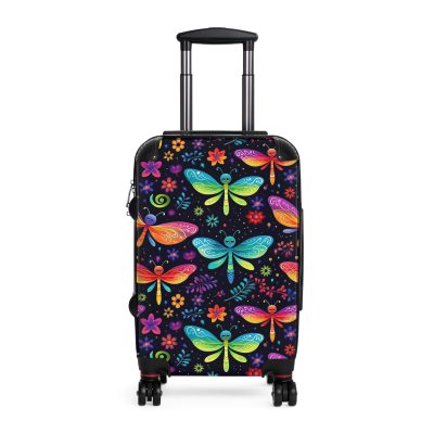 Dragonfly Suitcase - A stylish and practical travel essential adorned with intricate dragonfly motifs for a touch of wanderlust.