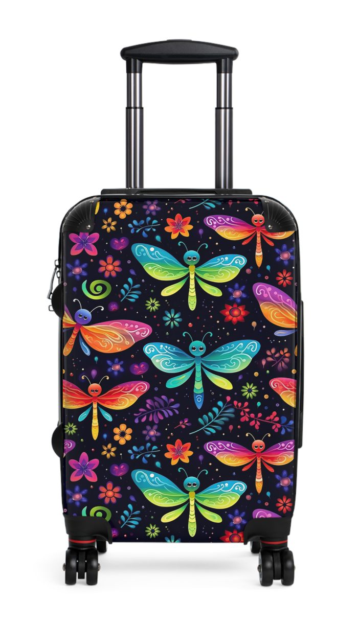 Dragonfly Suitcase - A stylish and practical travel essential adorned with intricate dragonfly motifs for a touch of wanderlust.