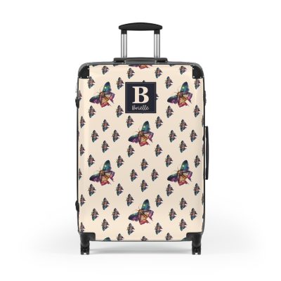 Mystical Moth Custom Suitcase - A bewitching travel companion adorned with ethereal moth motifs, seamlessly combining magic and practicality.