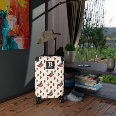 Mystical Moth Custom Suitcase - A bewitching travel companion adorned with ethereal moth motifs, seamlessly combining magic and practicality.