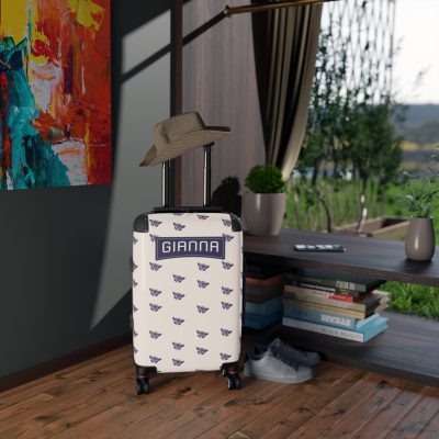 Mystical Moth Custom Suitcase - A bewitching travel companion adorned with ethereal moth motifs, seamlessly combining magic and practicality.