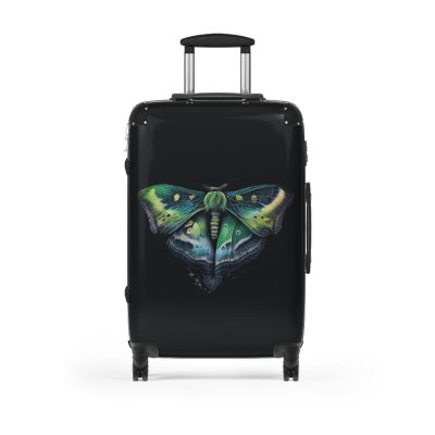 Mystical Moth Suitcase - A travel companion adorned with enchanting moth motifs, blending style with convenience for a magical journey.