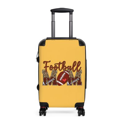 Sporty Football Mom suitcase, a durable and athletic travel companion. Crafted with football mom designs, it's perfect for enthusiasts on the go.