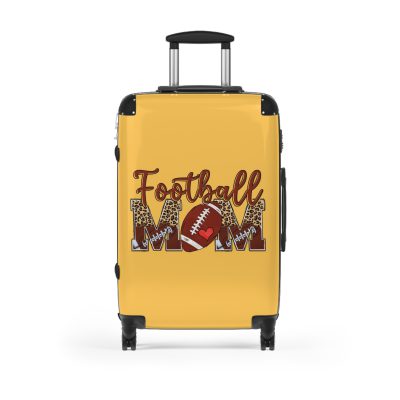 Sporty Football Mom suitcase, a durable and athletic travel companion. Crafted with football mom designs, it's perfect for enthusiasts on the go.