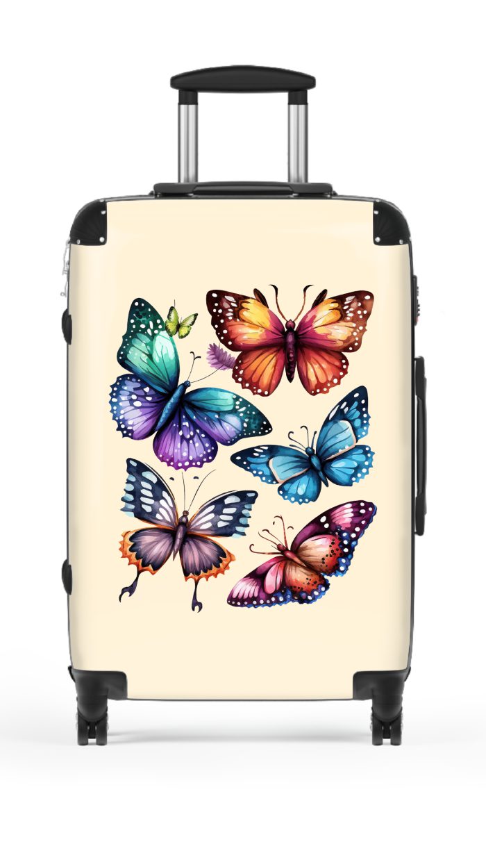 Butterfly suitcase, a durable and stylish travel companion. Crafted with butterfly designs, it's perfect for nature enthusiasts on the go.