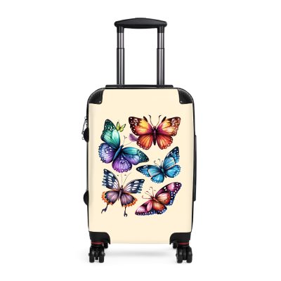 Butterfly suitcase, a durable and stylish travel companion. Crafted with butterfly designs, it's perfect for nature enthusiasts on the go.