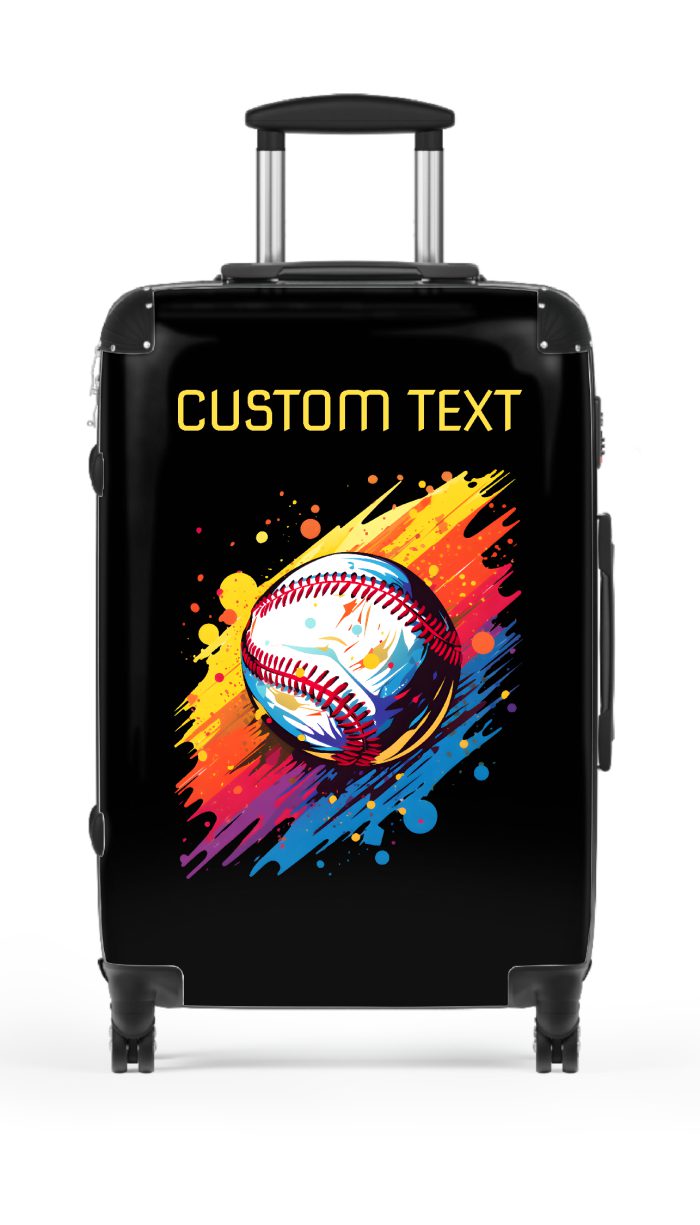 Custom Baseball Suitcase - A personalized sports travel gear with a baseball design, perfect for showcasing your passion for the game while on the go.