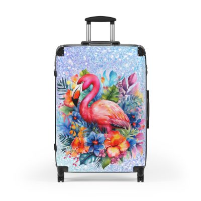 Flamingo suitcase, a durable and stylish travel companion. Crafted with flamingo designs, it's perfect for enthusiasts on the go.