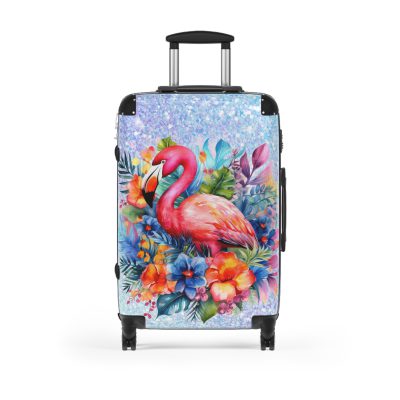 Flamingo suitcase, a durable and stylish travel companion. Crafted with flamingo designs, it's perfect for enthusiasts on the go.