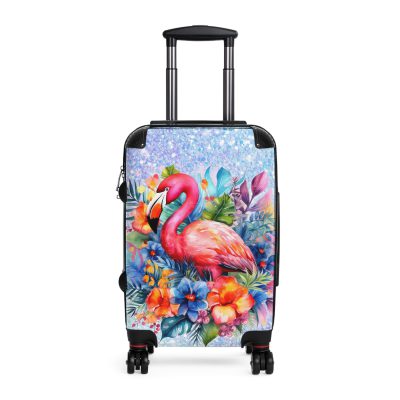 Flamingo suitcase, a durable and stylish travel companion. Crafted with flamingo designs, it's perfect for enthusiasts on the go.