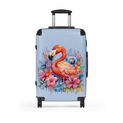 Flamingo suitcase, a durable and stylish travel companion. Crafted with flamingo designs, it's perfect for enthusiasts on the go.