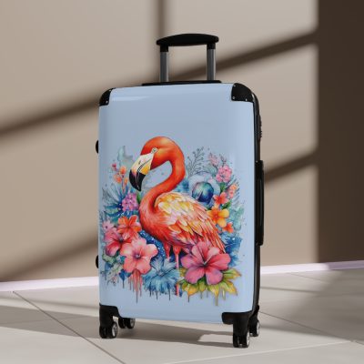 Flamingo suitcase, a durable and stylish travel companion. Crafted with flamingo designs, it's perfect for enthusiasts on the go.