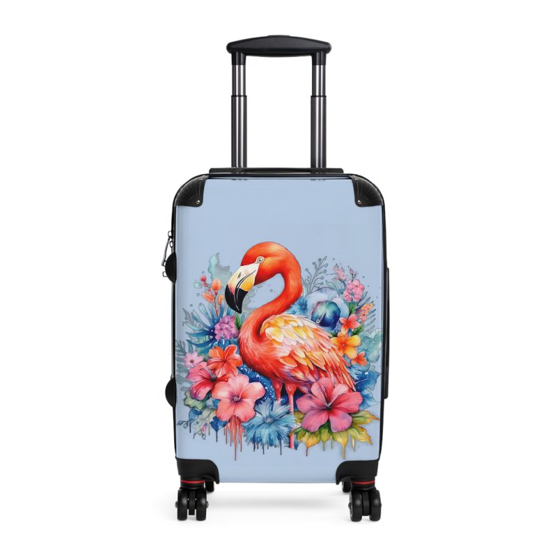 Flamingo suitcase, a durable and stylish travel companion. Crafted with flamingo designs, it's perfect for enthusiasts on the go.