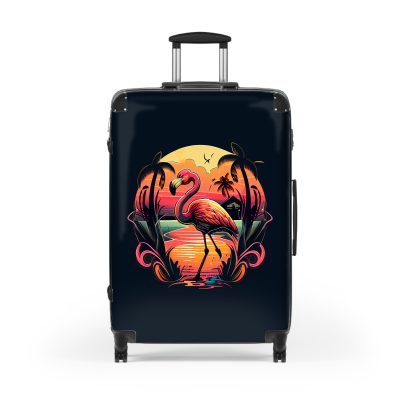 Flamingo suitcase, a durable and stylish travel companion. Crafted with flamingo designs, it's perfect for enthusiasts on the go.