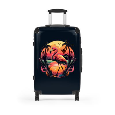 Flamingo suitcase, a durable and stylish travel companion. Crafted with flamingo designs, it's perfect for enthusiasts on the go.