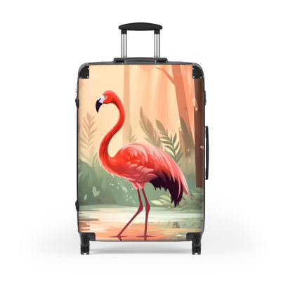 Flamingo suitcase, a durable and stylish travel companion. Crafted with flamingo designs, it's perfect for enthusiasts on the go.