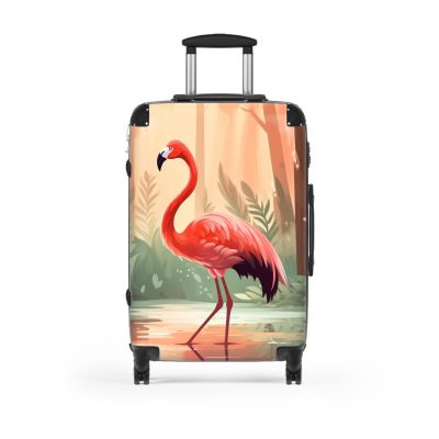 Flamingo suitcase, a durable and stylish travel companion. Crafted with flamingo designs, it's perfect for enthusiasts on the go.