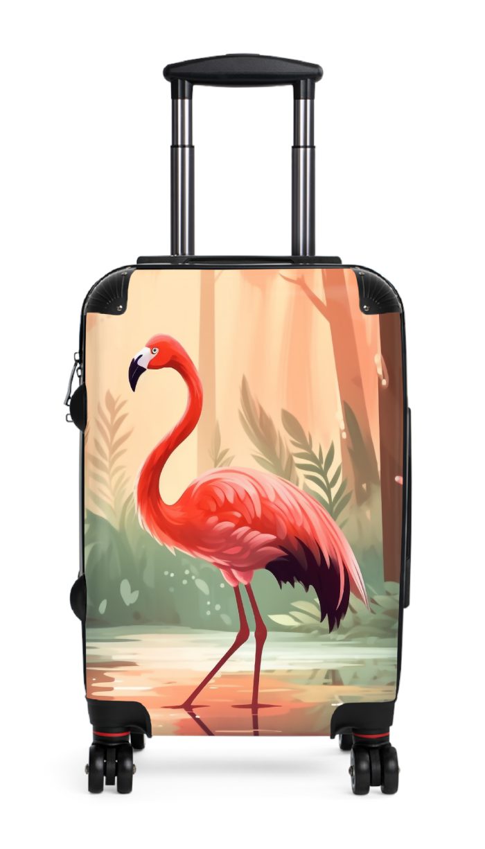 Flamingo suitcase, a durable and stylish travel companion. Crafted with flamingo designs, it's perfect for enthusiasts on the go.