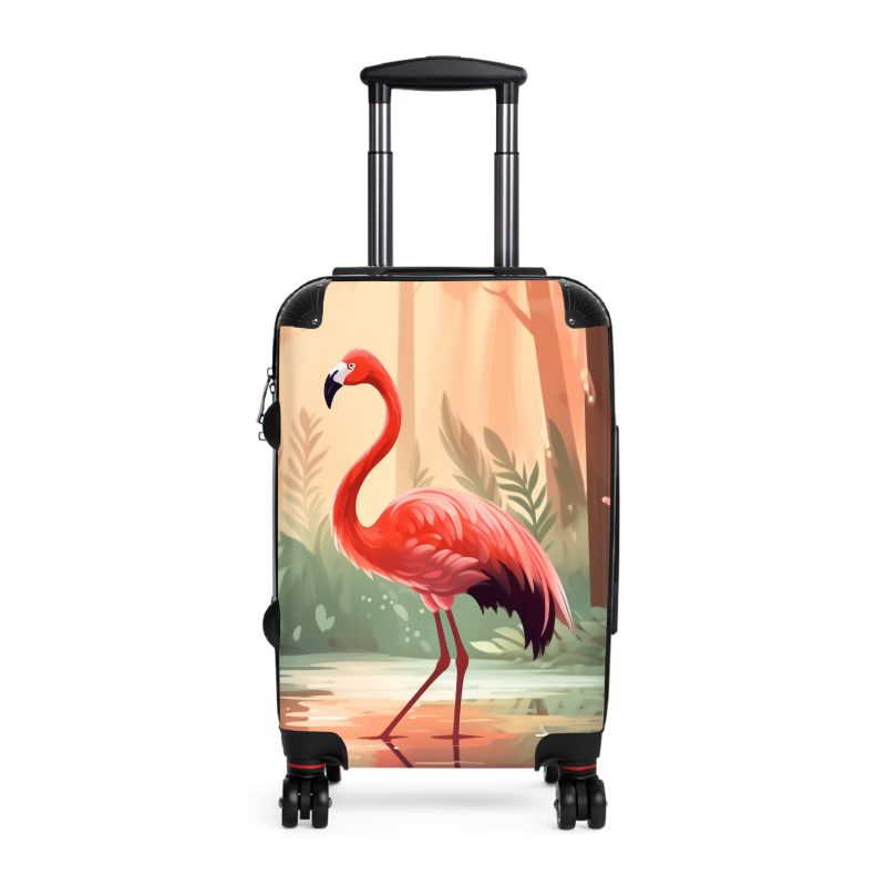 Flamingo suitcase, a durable and stylish travel companion. Crafted with flamingo designs, it's perfect for enthusiasts on the go.