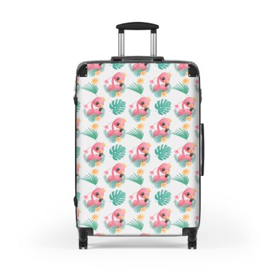 Flamingo suitcase, a durable and stylish travel companion. Crafted with flamingo designs, it's perfect for enthusiasts on the go.