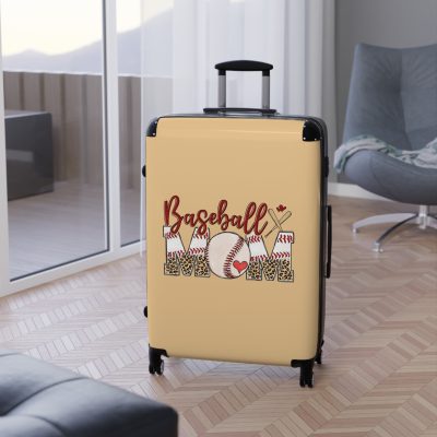 Sporty Baseball Mom suitcase, a durable and athletic travel companion. Crafted with baseball mom designs, it's perfect for enthusiasts on the go.