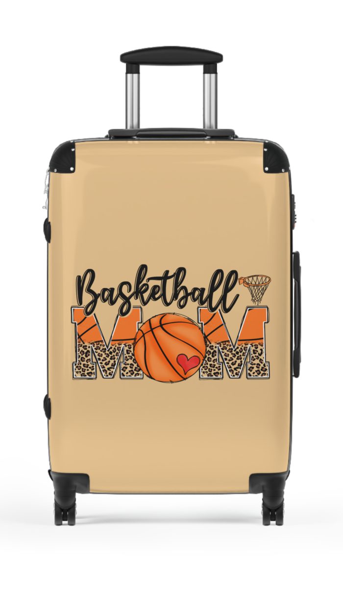 Sporty Basketball Mom suitcase, a durable and athletic travel companion. Crafted with basketball mom designs, it's perfect for enthusiasts on the go.