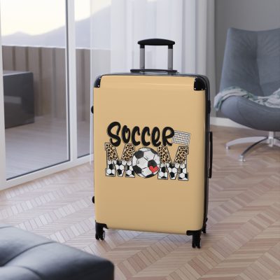 Sporty Soccer Mom suitcase, a durable and athletic travel companion. Crafted with soccer mom designs, it's perfect for enthusiasts on the go.