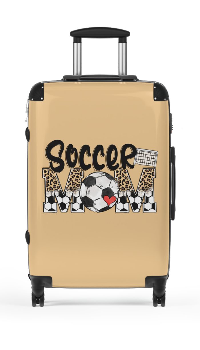 Sporty Soccer Mom suitcase, a durable and athletic travel companion. Crafted with soccer mom designs, it's perfect for enthusiasts on the go.