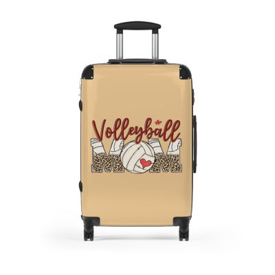 Sporty Volleyball Mom suitcase, a durable and athletic travel companion. Crafted with volleyball mom designs, it's perfect for enthusiasts on the go.