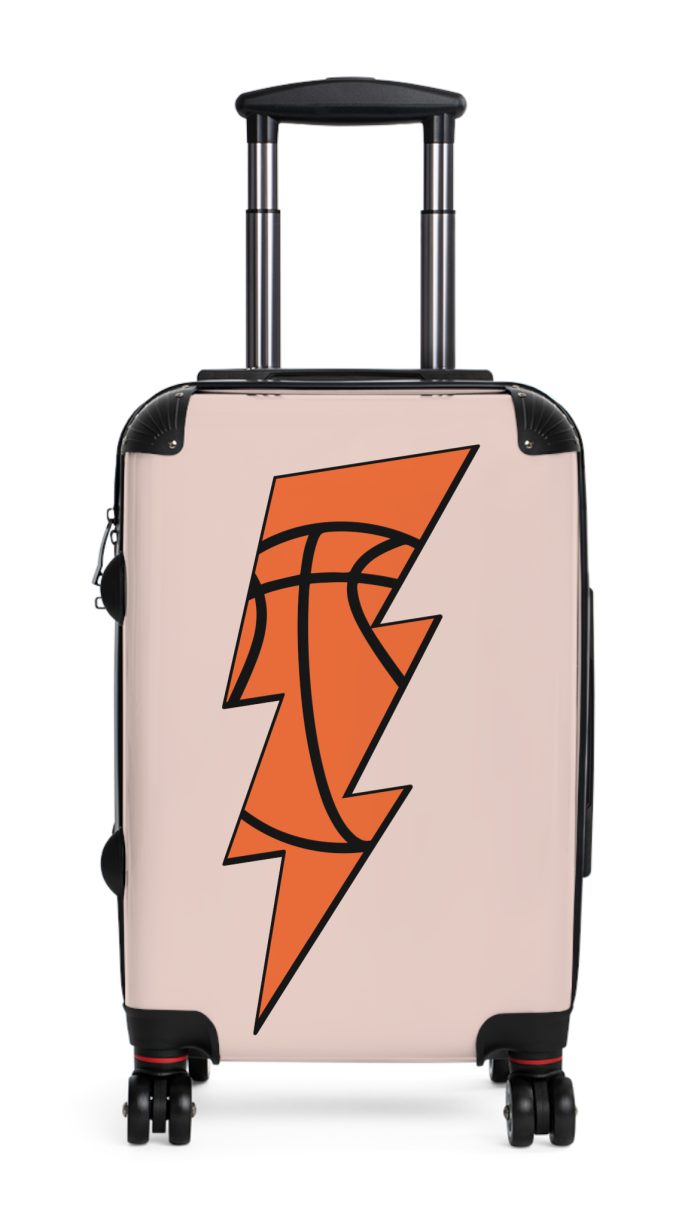 Sporty Lightning Bolt Basketball suitcase, a durable and stylish travel companion. Crafted with lightning bolt basketball designs, it's perfect for enthusiasts on the go.