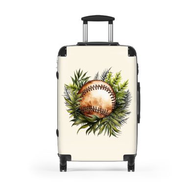 Tropical Baseball suitcase, a durable and stylish travel companion. Crafted with baseball designs, it's perfect for enthusiasts on the go.