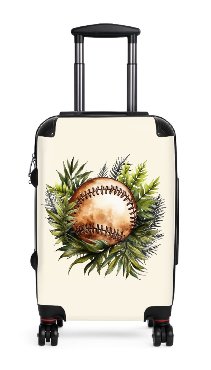 Tropical Baseball suitcase, a durable and stylish travel companion. Crafted with baseball designs, it's perfect for enthusiasts on the go.