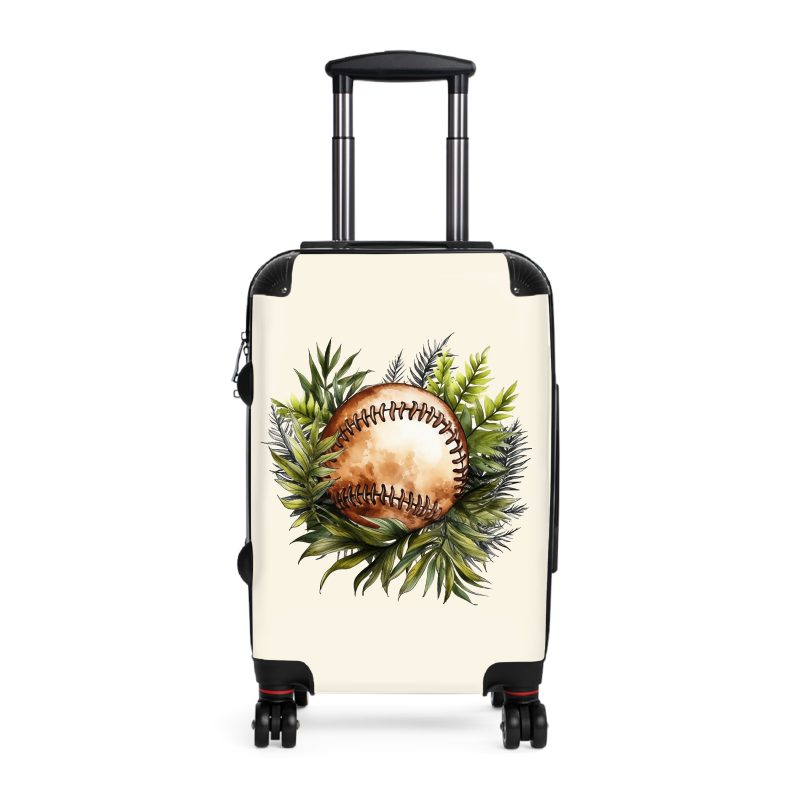 Tropical Baseball suitcase, a durable and stylish travel companion. Crafted with baseball designs, it's perfect for enthusiasts on the go.