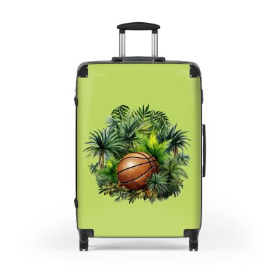 Tropical Basketball suitcase, a durable and stylish travel companion. Crafted with basketball designs, it's perfect for enthusiasts on the go.