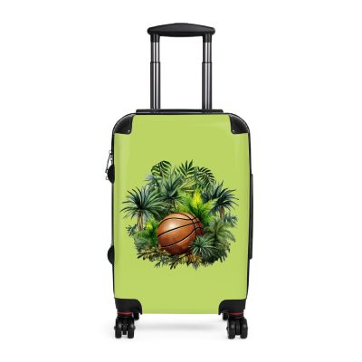 Tropical Basketball suitcase, a durable and stylish travel companion. Crafted with basketball designs, it's perfect for enthusiasts on the go.