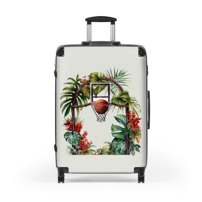 Tropical Basketball suitcase, a durable and stylish travel companion. Crafted with basketball designs, it's perfect for enthusiasts on the go.