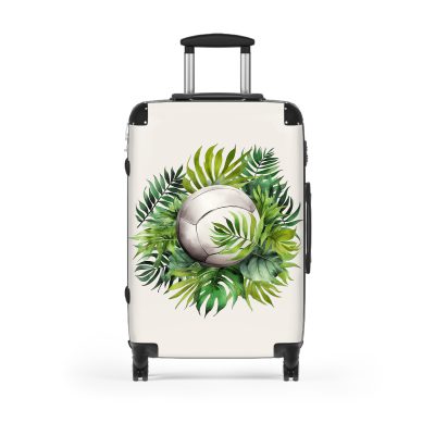 Tropical Volleyball suitcase, a durable and stylish travel companion. Crafted with volleyball designs, it's perfect for enthusiasts on the go.