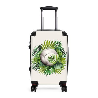 Tropical Volleyball suitcase, a durable and stylish travel companion. Crafted with volleyball designs, it's perfect for enthusiasts on the go.