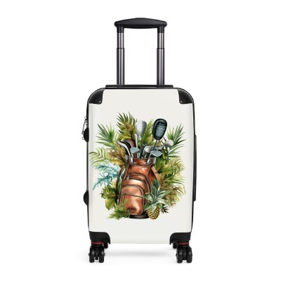 "Golf suitcase, a durable and stylish travel companion. Crafted with golf-themed designs, it's perfect for enthusiasts on the go.