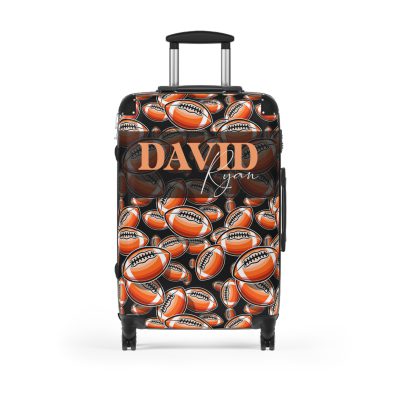 Personalized Custom American Football suitcase, a durable and stylish travel companion. Crafted with custom American football designs, it's perfect for enthusiasts on the go.