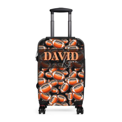 Personalized Custom American Football suitcase, a durable and stylish travel companion. Crafted with custom American football designs, it's perfect for enthusiasts on the go.