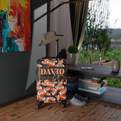 Personalized Custom American Football suitcase, a durable and stylish travel companion. Crafted with custom American football designs, it's perfect for enthusiasts on the go.