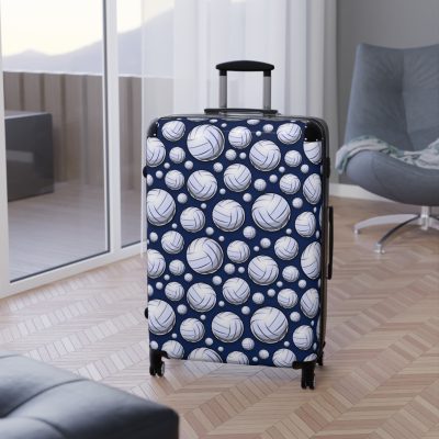 Volleyball Suitcase - A luggage adorned with a sporty volleyball-themed design, perfect for travelers who want to travel in style with their favorite sport.