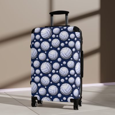 Volleyball Suitcase - A luggage adorned with a sporty volleyball-themed design, perfect for travelers who want to travel in style with their favorite sport.