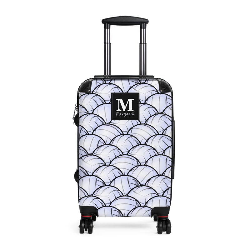 Custom Volleyball Suitcase - A personalized luggage adorned with a custom volleyball-themed design, perfect for sports enthusiasts who want to travel in style with their favorite sport.