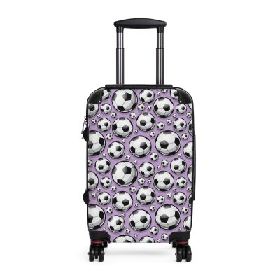 Soccer Suitcase - A luggage adorned with a sporty soccer-themed design, perfect for travelers who want to travel in style with their favorite sport.