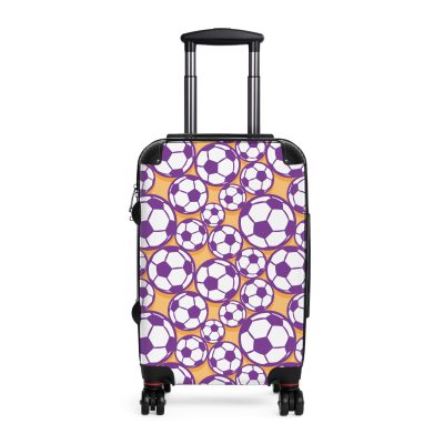 Soccer Suitcase - A luggage adorned with a sporty soccer-themed design, perfect for travelers who want to travel in style with their favorite sport.